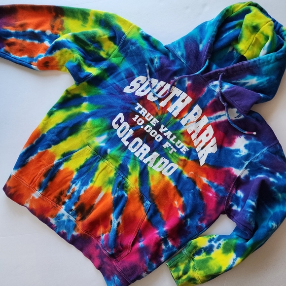 South Park, Colorado Tie Dye 3 layer hoodie size Medium - Picture 1 of 15